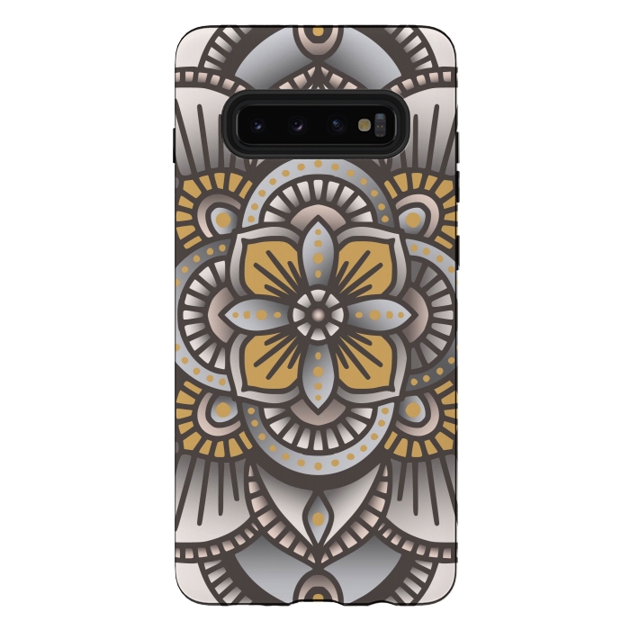 Galaxy S10 plus StrongFit Colorful Mandala Pattern Design 26 by Jelena Obradovic