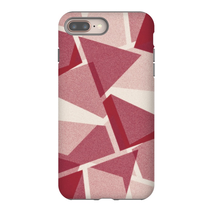 iPhone 7 plus StrongFit Dark pink geometric by Jms