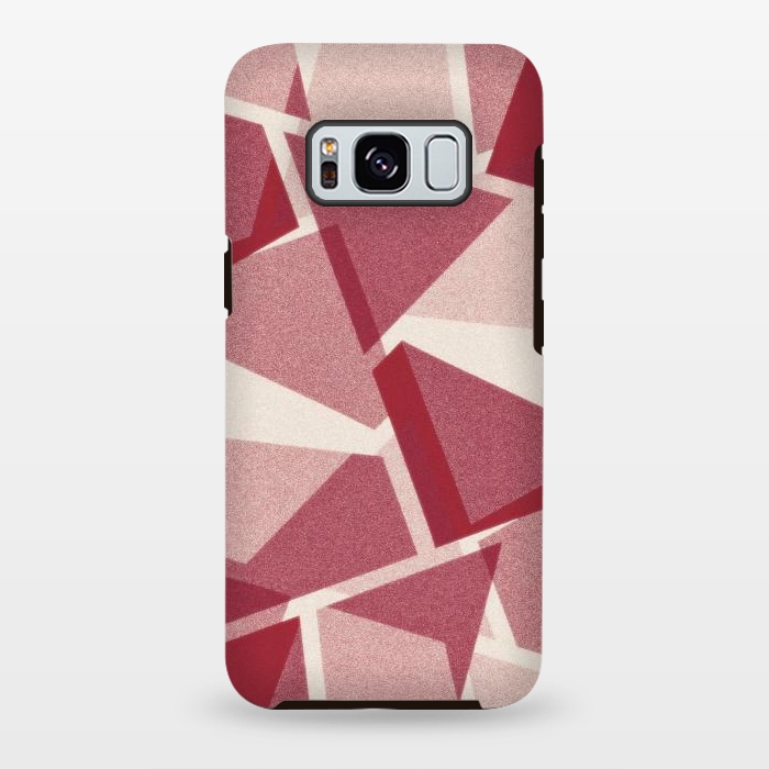 Galaxy S8 plus StrongFit Dark pink geometric by Jms