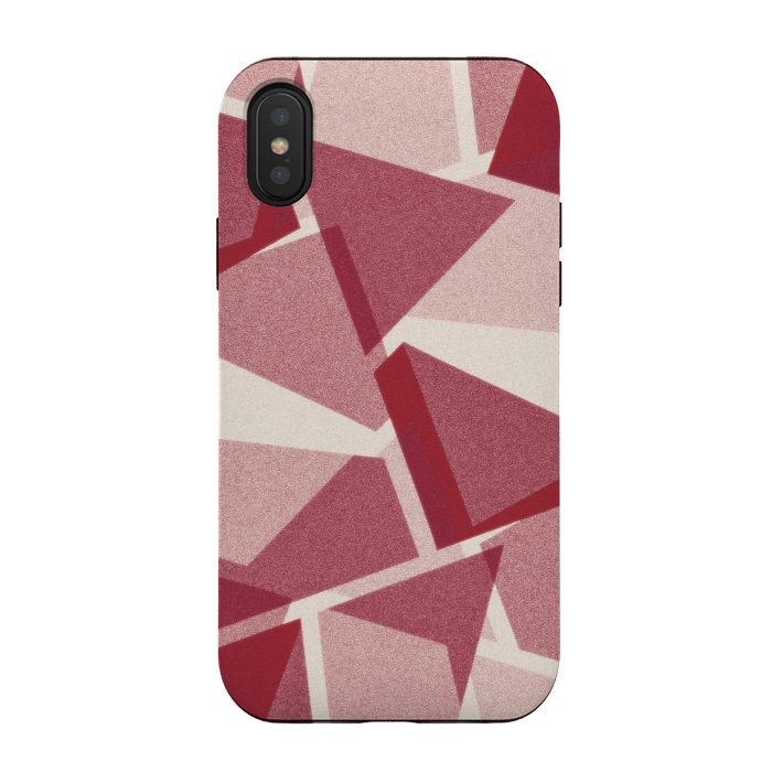 iPhone Xs / X StrongFit Dark pink geometric by Jms