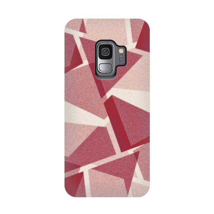 Galaxy S9 StrongFit Dark pink geometric by Jms