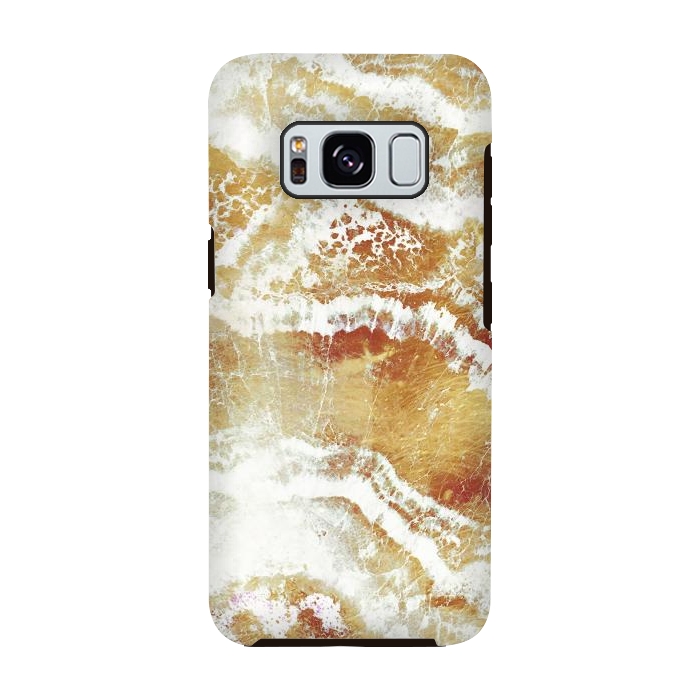 Galaxy S8 StrongFit Golden foil marble art by Oana 