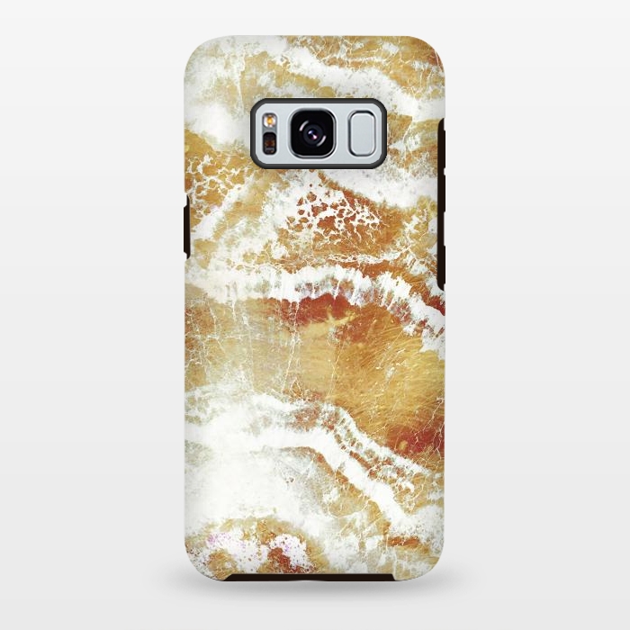 Galaxy S8 plus StrongFit Golden foil marble art by Oana 