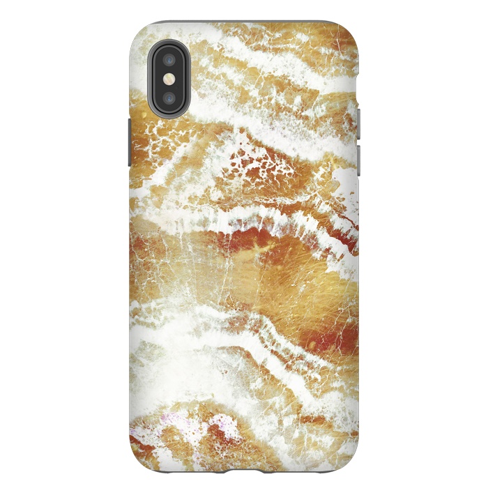 iPhone Xs Max StrongFit Golden foil marble art by Oana 