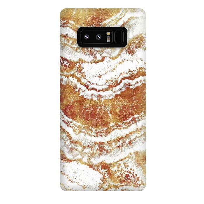 Galaxy Note 8 StrongFit Gold agate marble art by Oana 
