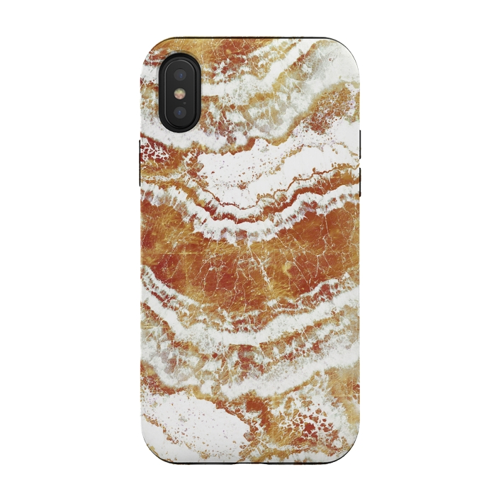 iPhone Xs / X StrongFit Gold agate marble art by Oana 