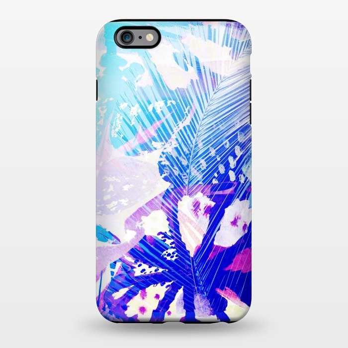 iPhone 6/6s plus StrongFit Tropical palm and ficus leaves gradient painting by Oana 