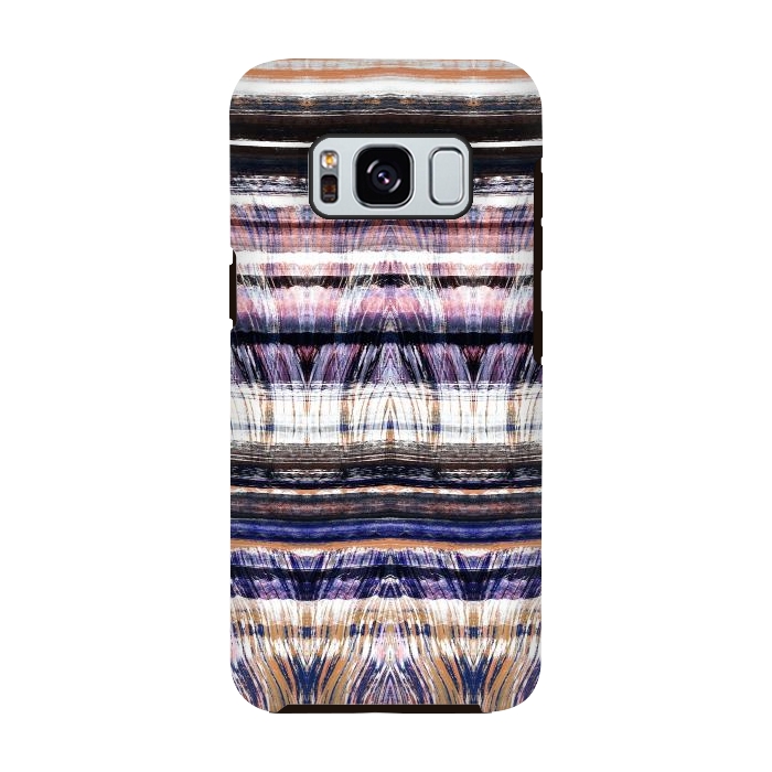 Galaxy S8 StrongFit Ethnic brushstroke stripes by Oana 