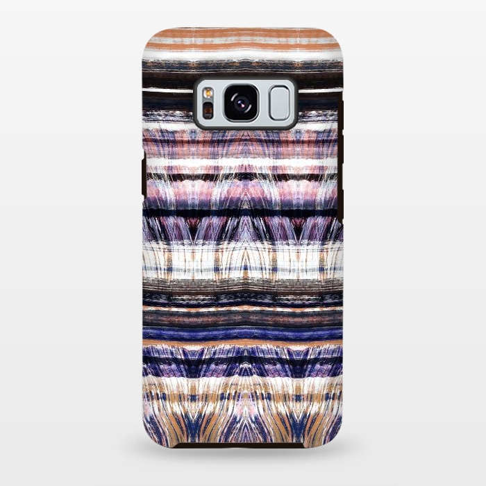 Galaxy S8 plus StrongFit Ethnic brushstroke stripes by Oana 