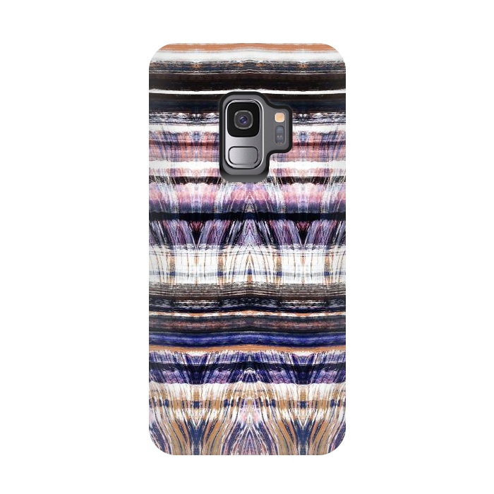 Galaxy S9 StrongFit Ethnic brushstroke stripes by Oana 