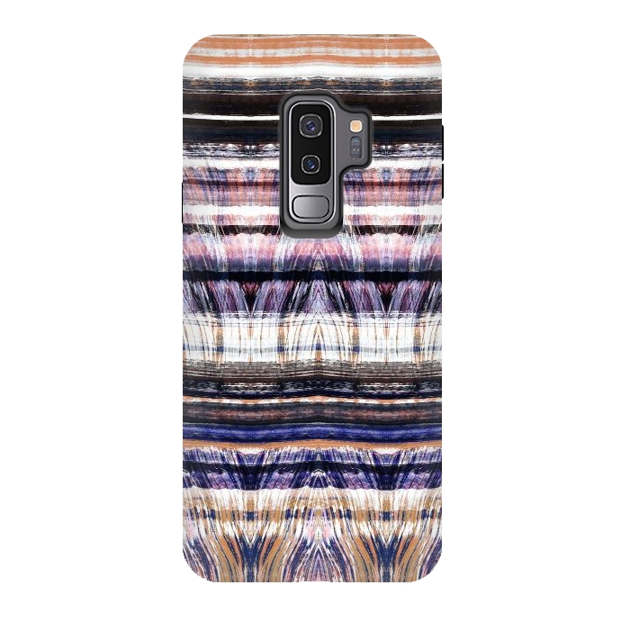 Galaxy S9 plus StrongFit Ethnic brushstroke stripes by Oana 