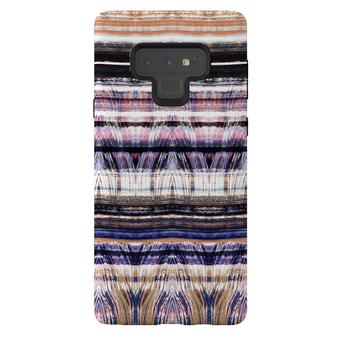 Galaxy Note 9 StrongFit Ethnic brushstroke stripes by Oana 
