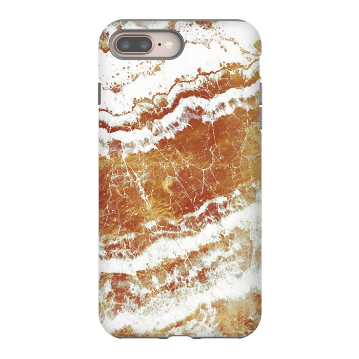iPhone 7 plus StrongFit gold agate marble waves by Oana 