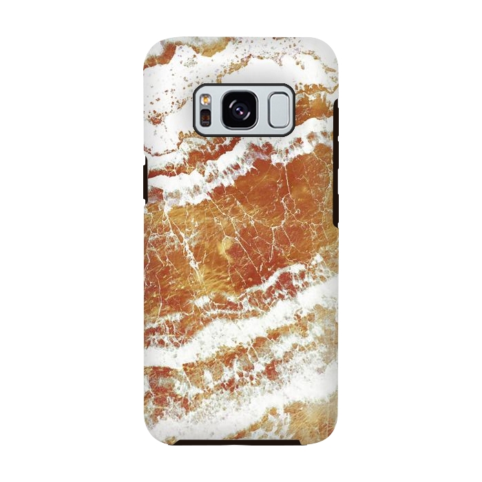 Galaxy S8 StrongFit gold agate marble waves by Oana 