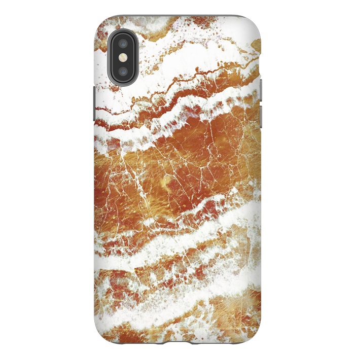 iPhone Xs Max StrongFit gold agate marble waves by Oana 