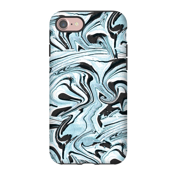 iPhone 7 StrongFit Abstract brushed painted marble by Oana 