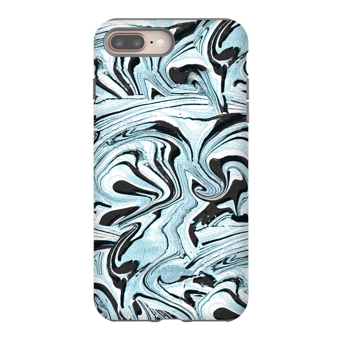 iPhone 7 plus StrongFit Abstract brushed painted marble by Oana 