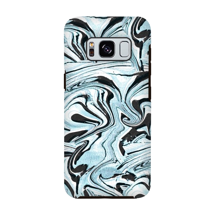Galaxy S8 StrongFit Abstract brushed painted marble by Oana 