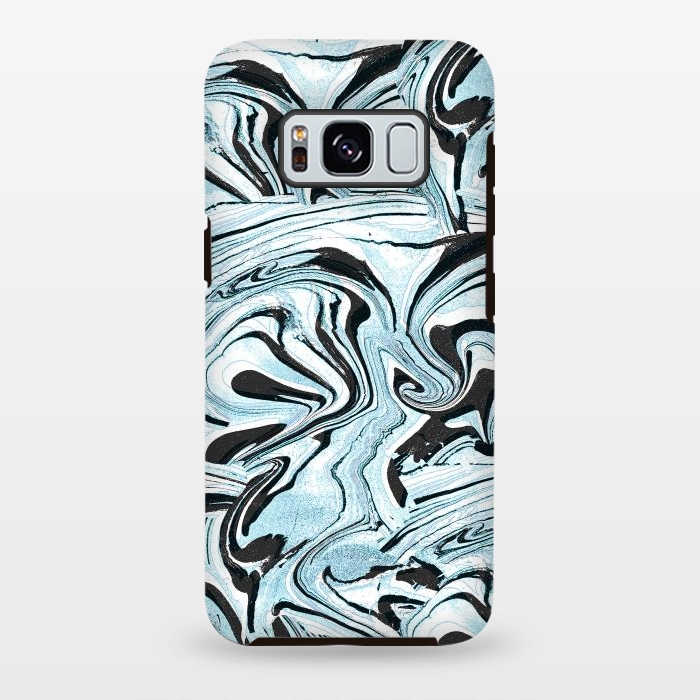 Galaxy S8 plus StrongFit Abstract brushed painted marble by Oana 