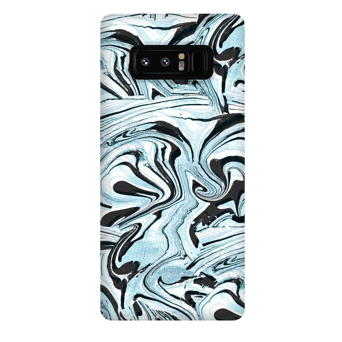 Galaxy Note 8 StrongFit Abstract brushed painted marble by Oana 