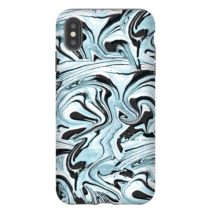 iPhone Xs Max StrongFit Abstract brushed painted marble by Oana 