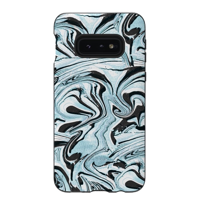 Galaxy S10e StrongFit Abstract brushed painted marble by Oana 