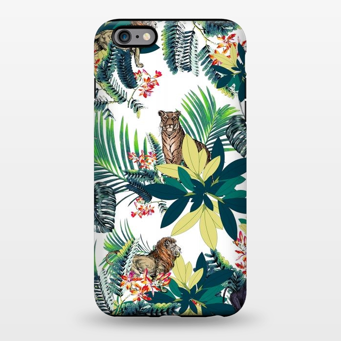 iPhone 6/6s plus StrongFit Tropical leaves and jungle animals  by Oana 