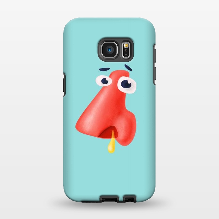 Galaxy S7 EDGE StrongFit Funny runny nose character health humor by Boriana Giormova