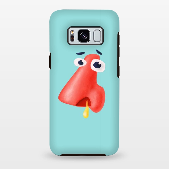 Galaxy S8 plus StrongFit Funny runny nose character health humor by Boriana Giormova