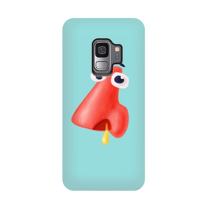 Galaxy S9 StrongFit Funny runny nose character health humor by Boriana Giormova