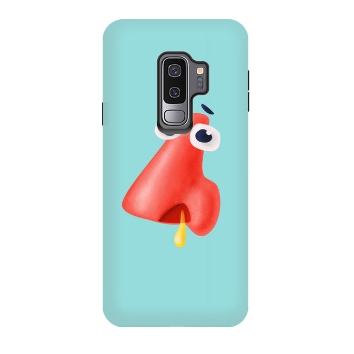 Galaxy S9 plus StrongFit Funny runny nose character health humor by Boriana Giormova