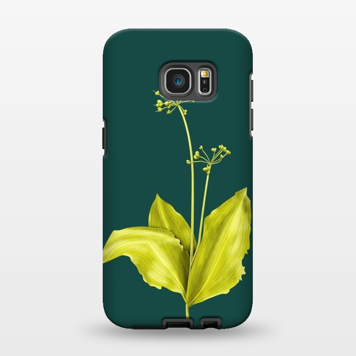 Galaxy S7 EDGE StrongFit Wild Garlic Green Plant Botanical Art by Boriana Giormova