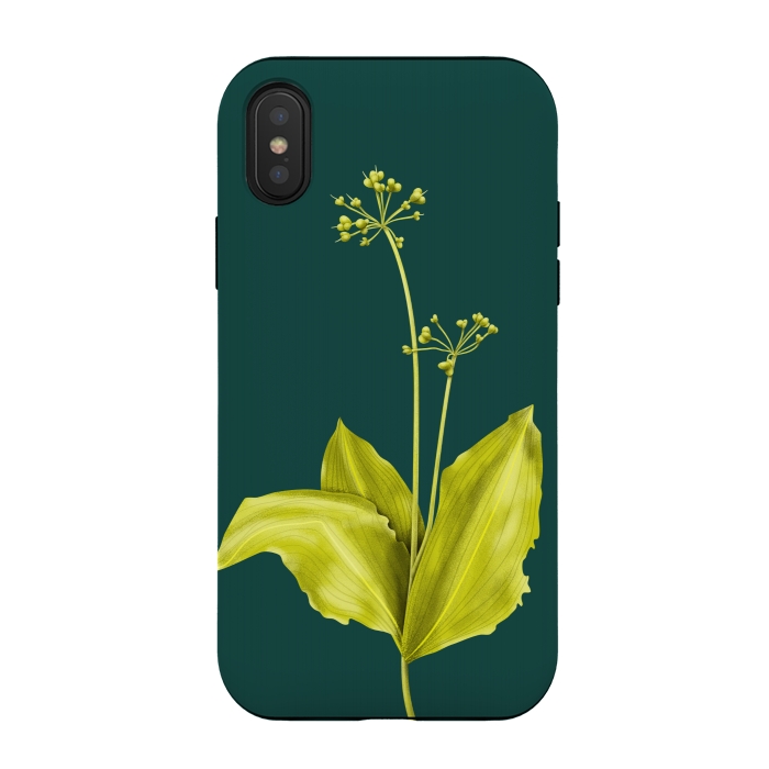 iPhone Xs / X StrongFit Wild Garlic Green Plant Botanical Art by Boriana Giormova