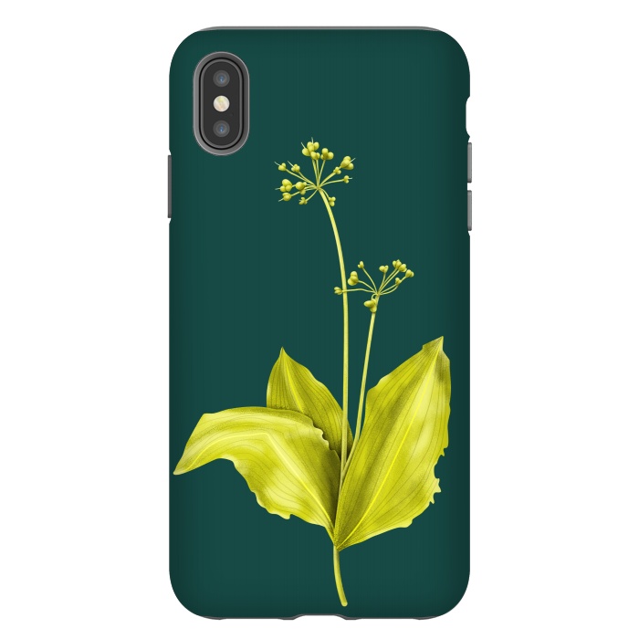 iPhone Xs Max StrongFit Wild Garlic Green Plant Botanical Art by Boriana Giormova