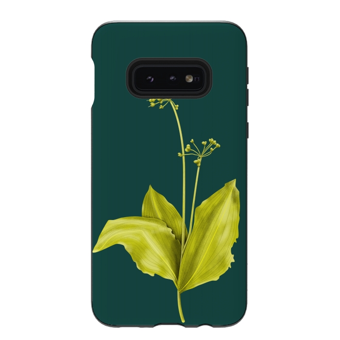 Galaxy S10e StrongFit Wild Garlic Green Plant Botanical Art by Boriana Giormova