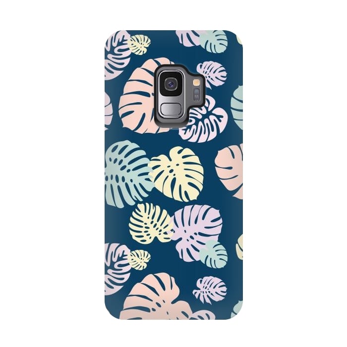 Galaxy S9 StrongFit Multicolor Tropical Leaves 2 by Bledi