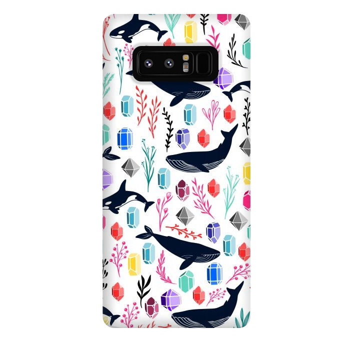 Galaxy Note 8 StrongFit Cute Whale by Karolina