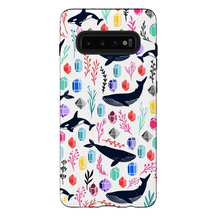 Galaxy S10 plus StrongFit Cute Whale by Karolina