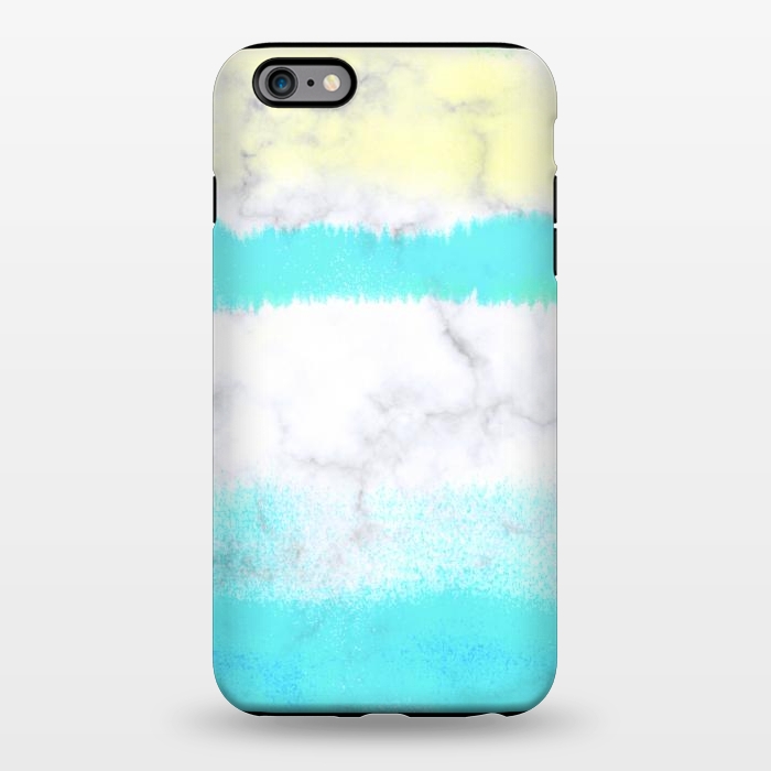 iPhone 6/6s plus StrongFit Baby blue and white brushed marble by Oana 