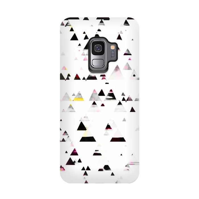 Galaxy S9 StrongFit Minimal triangles geometric stylised forest by Oana 