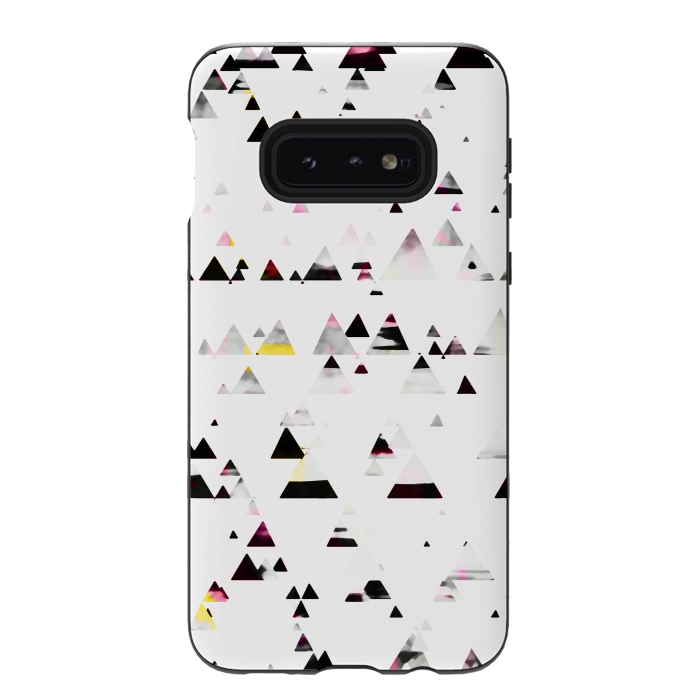 Galaxy S10e StrongFit Minimal triangles geometric stylised forest by Oana 