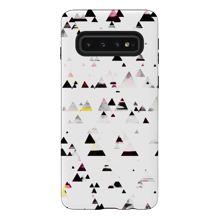 Galaxy S10 StrongFit Minimal triangles geometric stylised forest by Oana 
