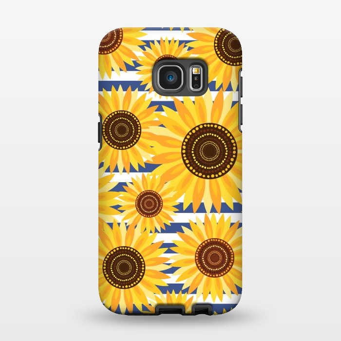 Galaxy S7 EDGE StrongFit Sunflowers by Laura Grant