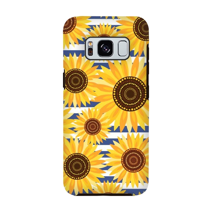 Galaxy S8 StrongFit Sunflowers by Laura Grant