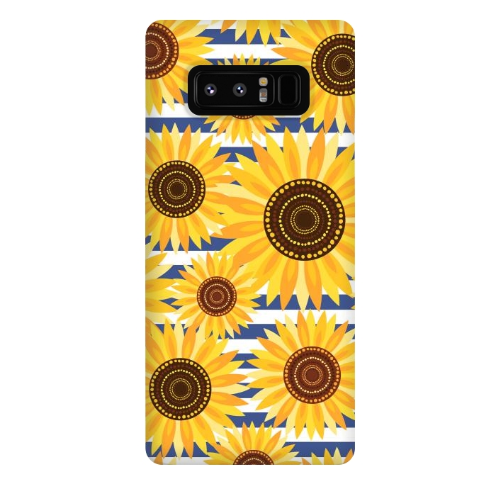 Galaxy Note 8 StrongFit Sunflowers by Laura Grant