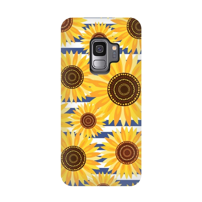 Galaxy S9 StrongFit Sunflowers by Laura Grant