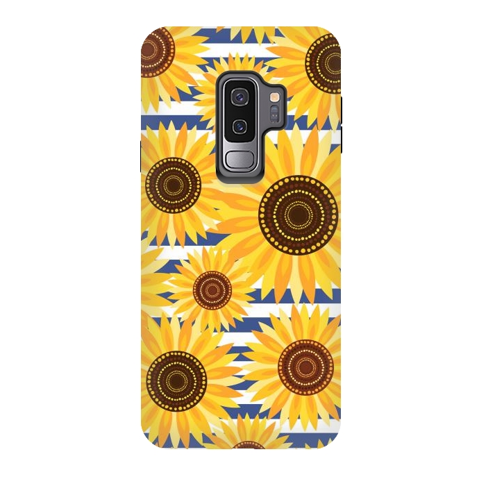 Galaxy S9 plus StrongFit Sunflowers by Laura Grant