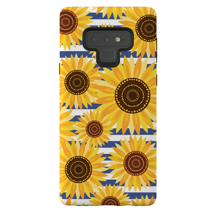 Galaxy Note 9 StrongFit Sunflowers by Laura Grant