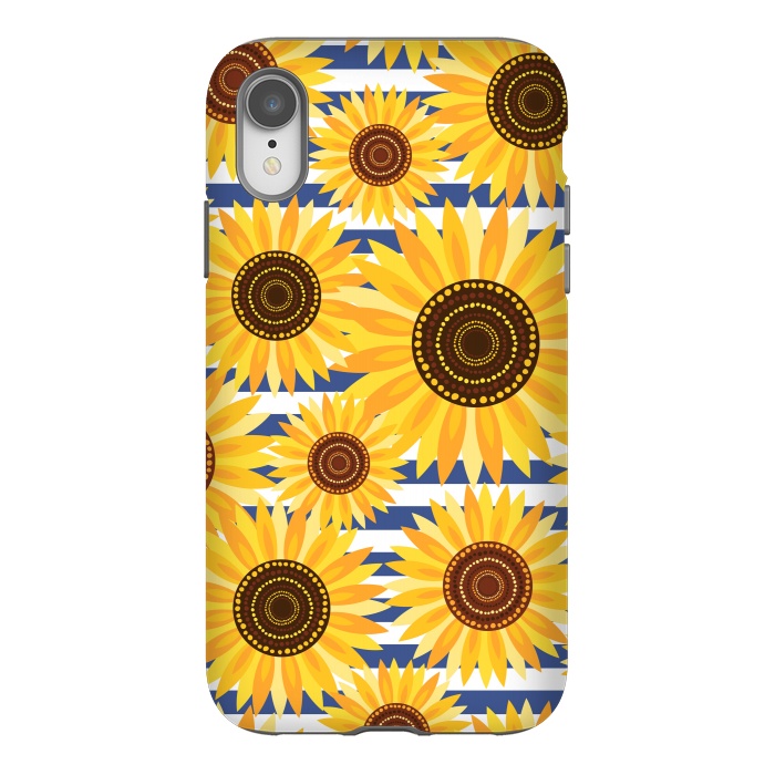 iPhone Xr StrongFit Sunflowers by Laura Grant