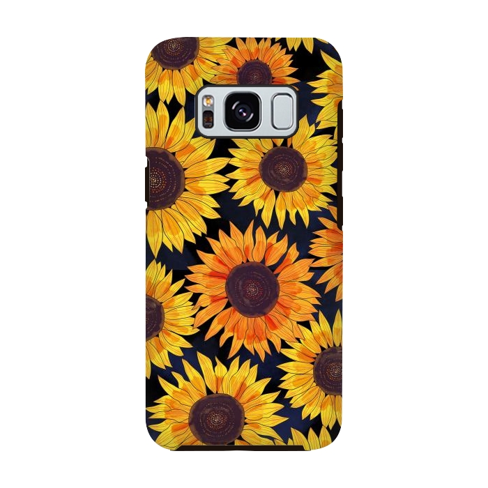 Galaxy S8 StrongFit Sunflowers 2 by Laura Grant